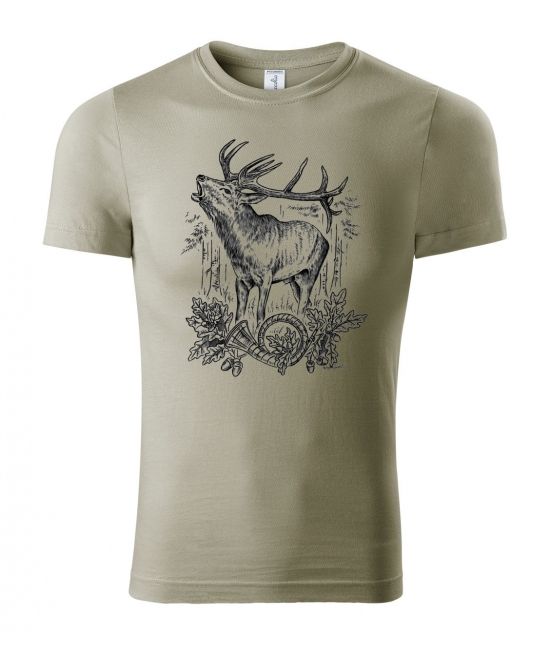 Pánské tričko - Troubící jelen